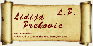 Lidija Preković vizit kartica